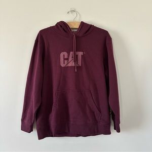 Caterpillar Maroon Graphic Hoodie